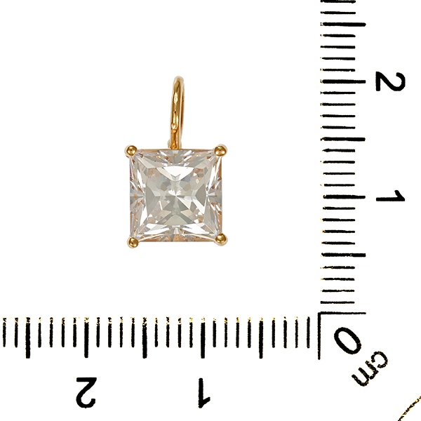 Anhänger, 14K, Gelbgold, Zirkonia