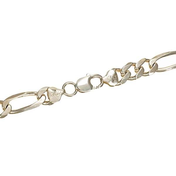 Kette, 925, Silber, Figaro-
