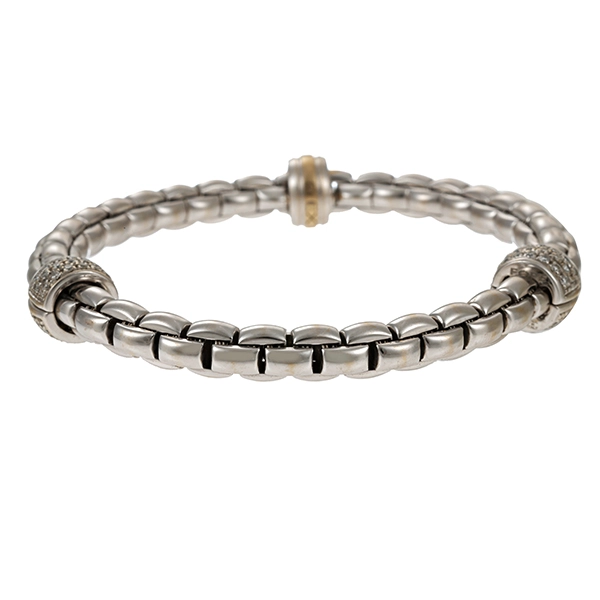 Armband, 18K, Gelb-/Weißgold, Brillanten 0,64 ct