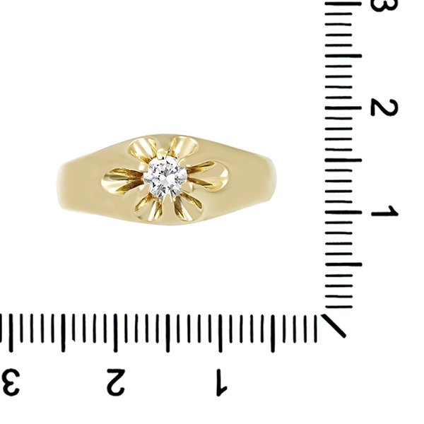Diamantring, 14K,  Gelbgold, Brillant 0,25 ct