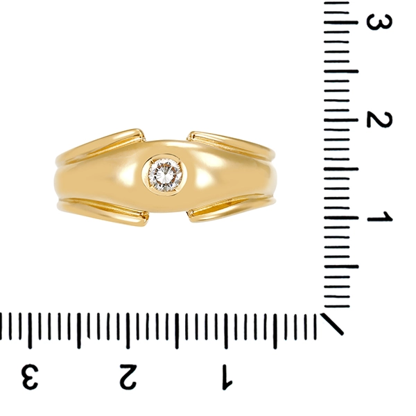 Diamantring, 14K, Gelbgold, Brillant 0,15 ct