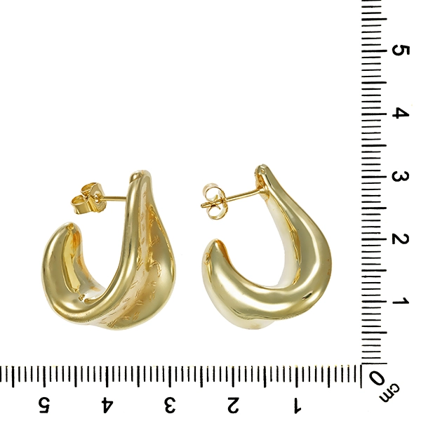 Steckcreolen, 8K, Gelbgold