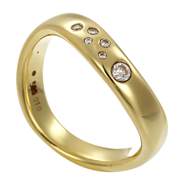 Diamantring, 14K, Gelbgold, Brillanten