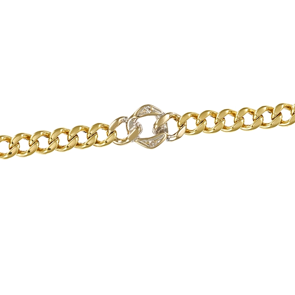 Armband, 14K, Gelb-/Weißgold, Diamanten