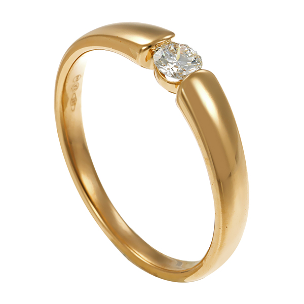 Brillantring, 14K, Gelbgold, 0,18ct