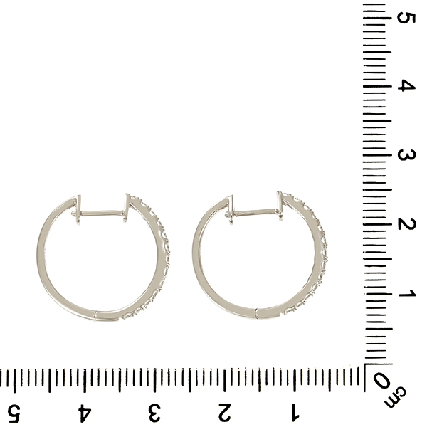 Creolen, 14K, Weißgold, Brillanten 0,50 ct