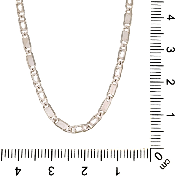 Kette, 14K, Weißgold, Fantasie-