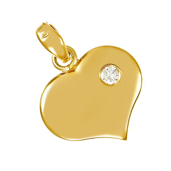 Anhänger, 14K, Gelbgold, Brillant