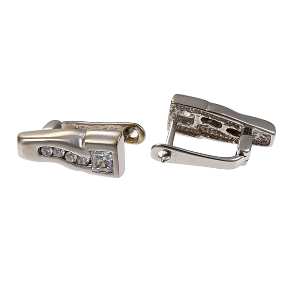 Steckhänger, 14K, Weißgold, Zirkonia