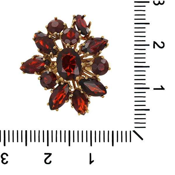 Ring, 8K, Gelbgold, Granate