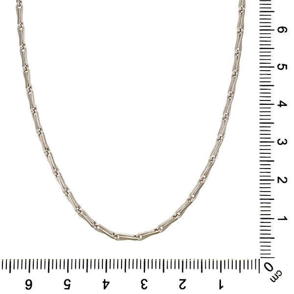 Kette, 18K, Weißgold, Haferkorn, L56cm