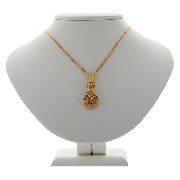 Collier, 18K, Gelbgold, Brillanten 0,40 ct
