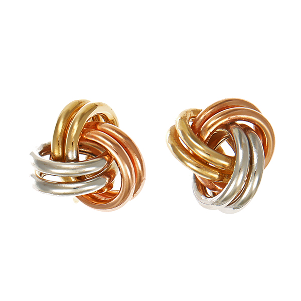 Ohrstecker, 9K, Rot-/Gelb-/Weißgold