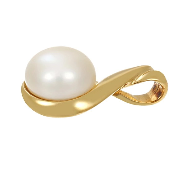 Anhänger, 14K, Gelbgold, Perle