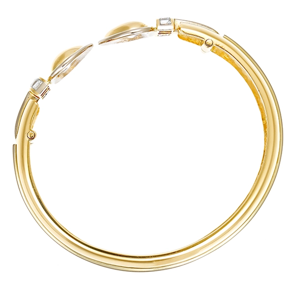 Armreif, 18K, Gelb-/Weißgold, Diamanten 1,00ct