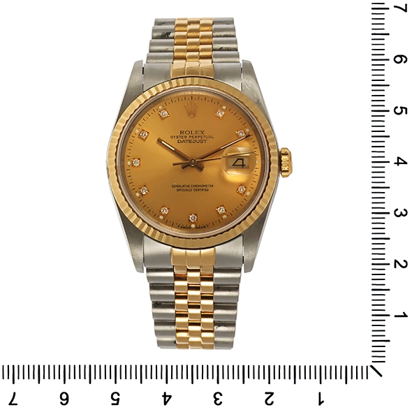 Herrenuhr, Rolex 'Datejust 36' Diamant Ziffernblatt