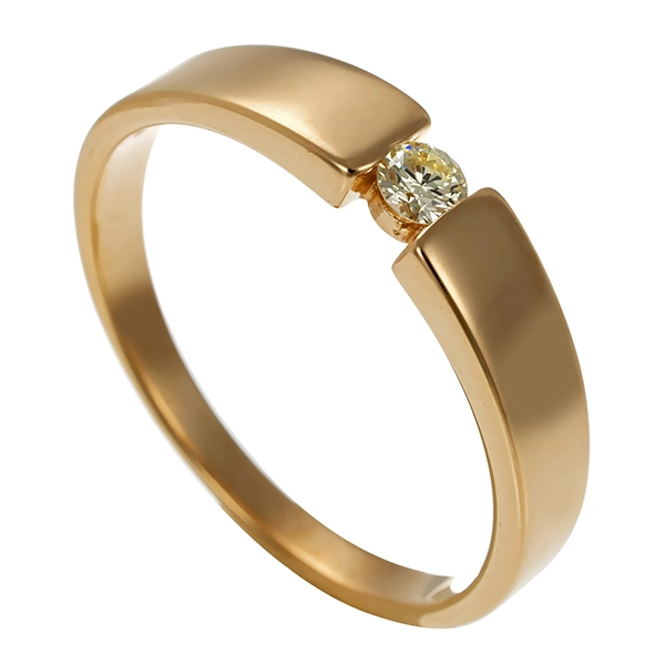 Brillantring, 14K, Gelbgold, 0,10ct, Christ