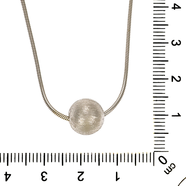 Collier, 8K, Weißgold, Schlangen-