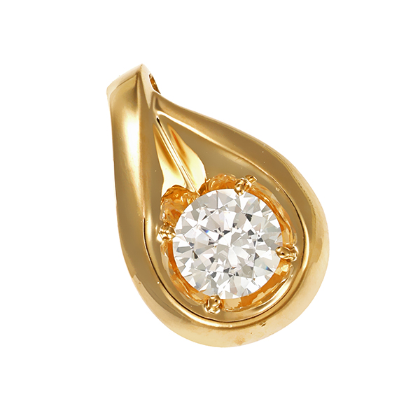 Anhänger, 14K, Gelbgold, Zirkonia