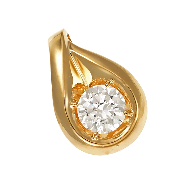Anhänger, 14K, Gelbgold, Zirkonia