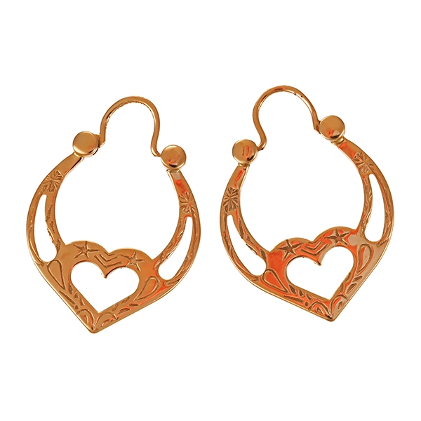 Ohrhänger, 14K, Rotgold, Herz