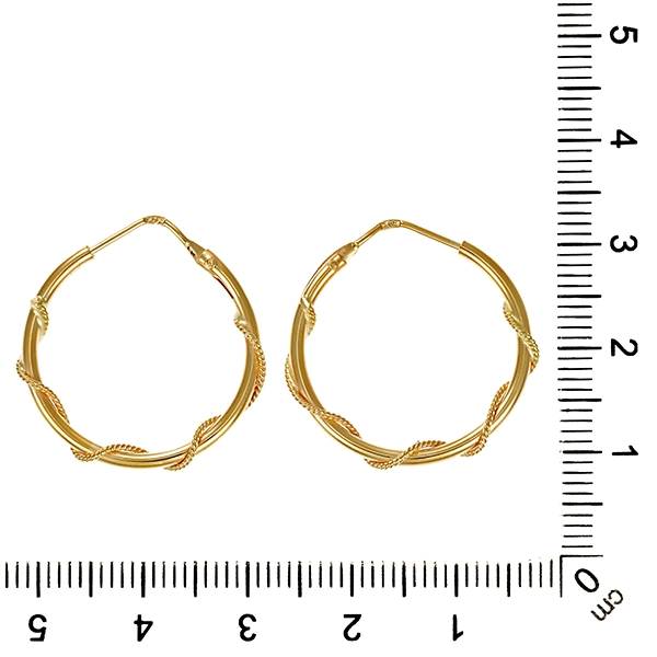 Creolen, 14K, Gelbgold