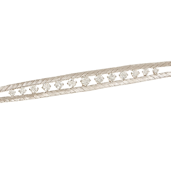 Armband, 18K, Weißgold, Brillanten