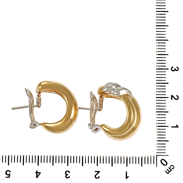 Clip-Stecker, 18K, Gelb-/Weißgold, Brillanten