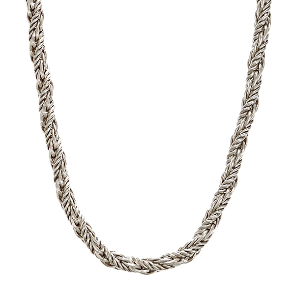Kette, 18K, Weißgold, Kordel-