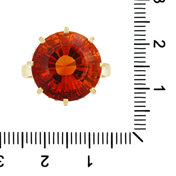 Ring, 14K, Gelbgold, Citrin
