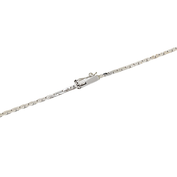 Collier, 14K, Weißgold, Saphir, Diamant