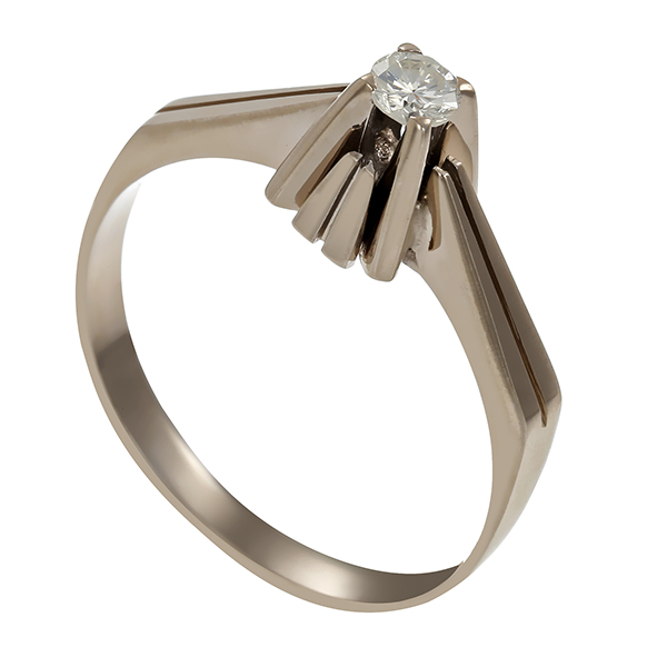 Ring, 14K, Weißgold, Brillant, U58