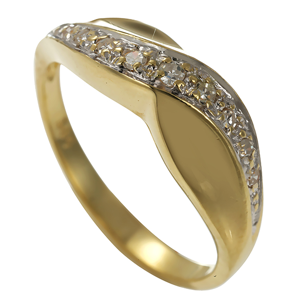 Diamantring, 14K, Gelbgold, Diamnaten