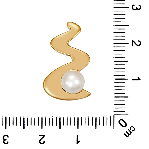Anhänger, 18K, Gelbgold, Perle