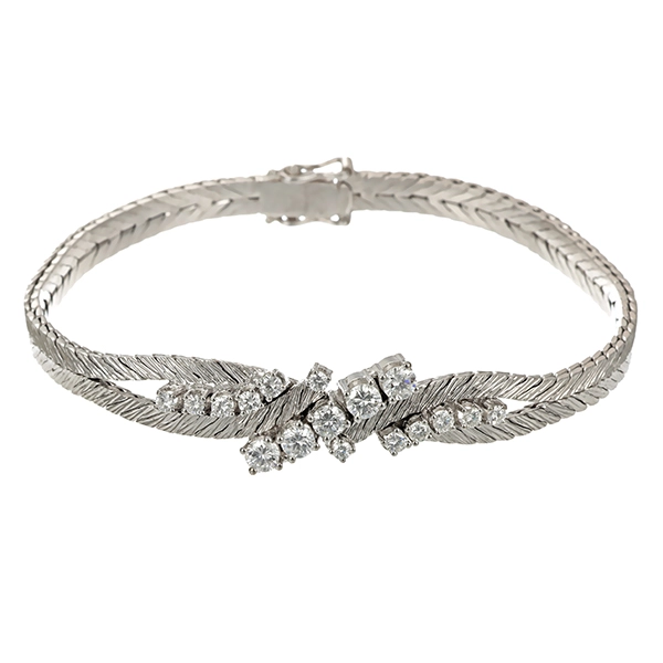 Armband, 18K, Weißgold, Brillant