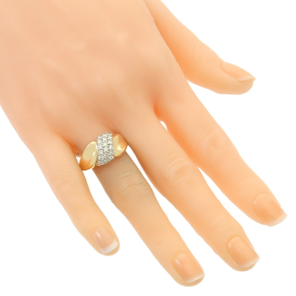 Diamantring, 14K, Gelb-/Weißgold, Brillanten 0,54 ct