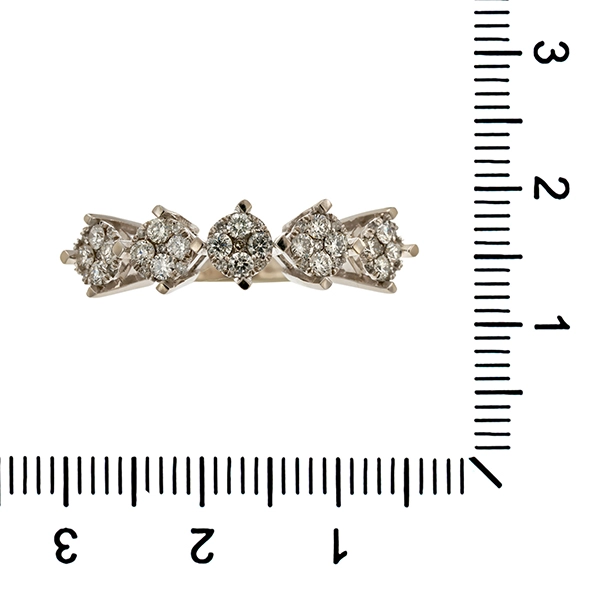 Diamantring, 8K, Gelb-/Weißgold, brillanten
