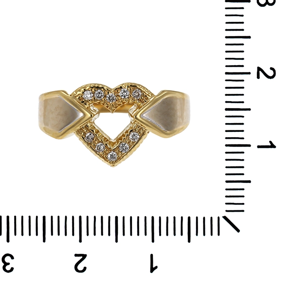 Diamantring, 14K, Gelbgold, Brillanten