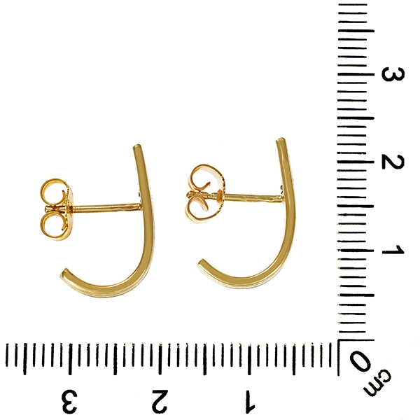 Steckcreolen, 14K, Gelbgold, Brillanten