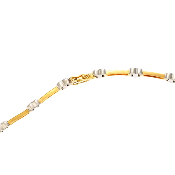 Collier, 18K, Gelb-/Weißgold, Brillanten 0,99 ct, Herz