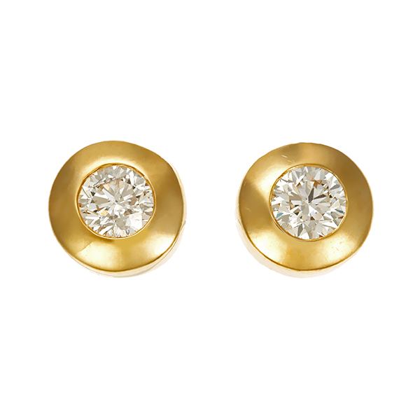 Ohrstecker, 18K, Gelbgold, Brillanten 0,50 ct