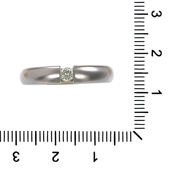 Brillantring, 14K, Weißgold, 1Brillant 0,15ct