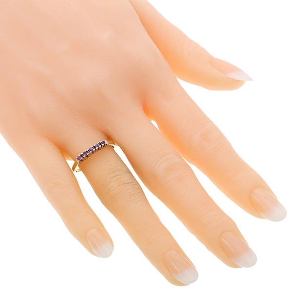 Ring, 14K ,Gelb-/Weißgold, Rubine