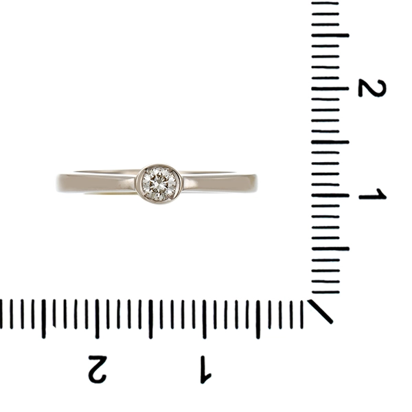 Diamantring, 14K, Weißgold, Brillant 0,10 ct