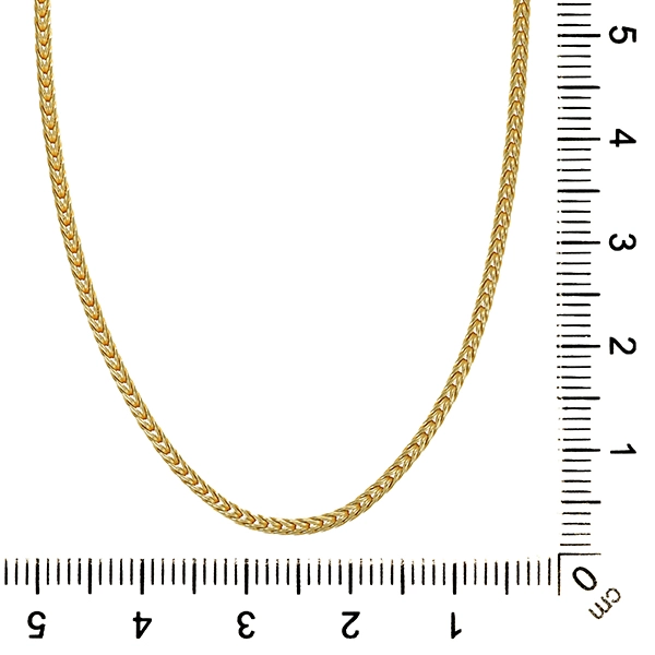 Kette, 14K, Gelbgold, Zopf-