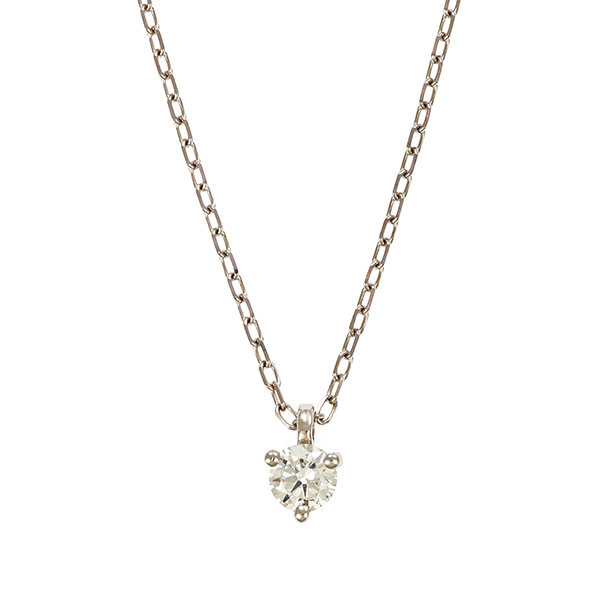 Collier, 14K, Weißgold, Brillant 0,22 ct