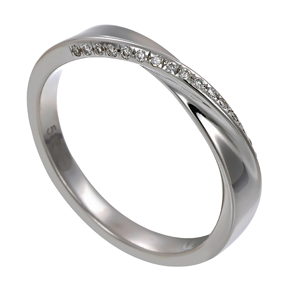 Ring, 14K, Weißgold, Brillanten