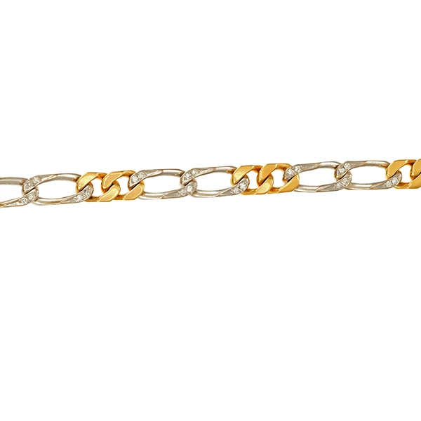 Armband, 14K, Gelb-/Weißgold, Diamant