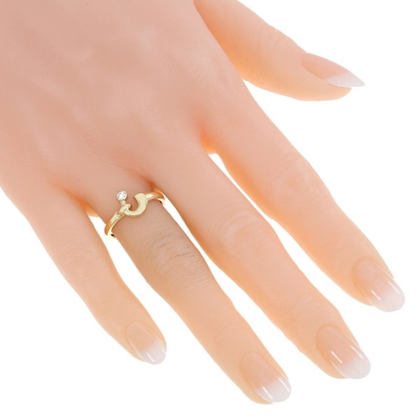 Diamantring, 14K, Gelb-/Weißgold, Brillant