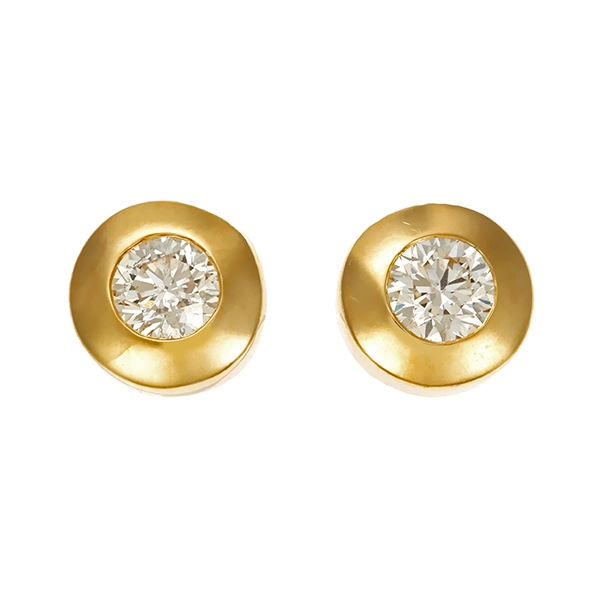 Ohrstecker, 18K, Gelbgold, Brillanten 0,50 ct